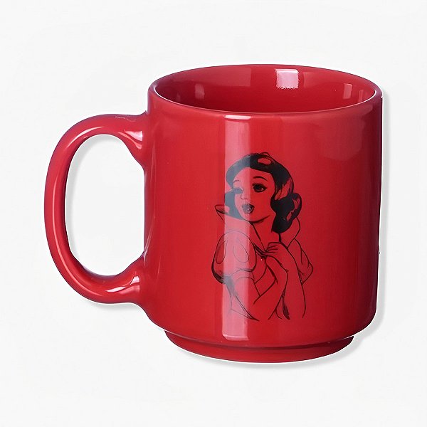 Mini Caneca de Cerâmica Tina - Branca de Neve - 100ml - 1 unidade - Zona Criativa - Rizzo