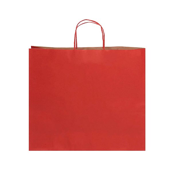 Sacola de Papel - 39,5x13,5x33cm - Vermelho - Ref.2415 - 10 unidades - WMA - Rizzo