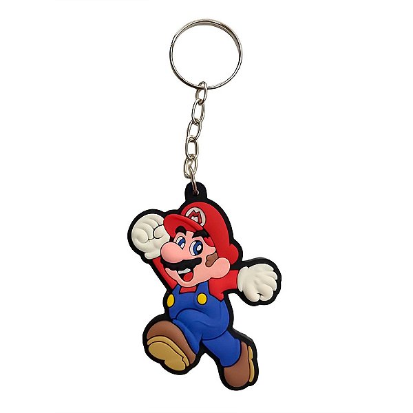 Chaveiro Emborrachado - Mario World - 6x4cm - 1 unidade - Rizzo