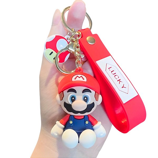 Chaveiro com Alça Vermelha - Mario - 7cm - 1 unidade - Rizzo