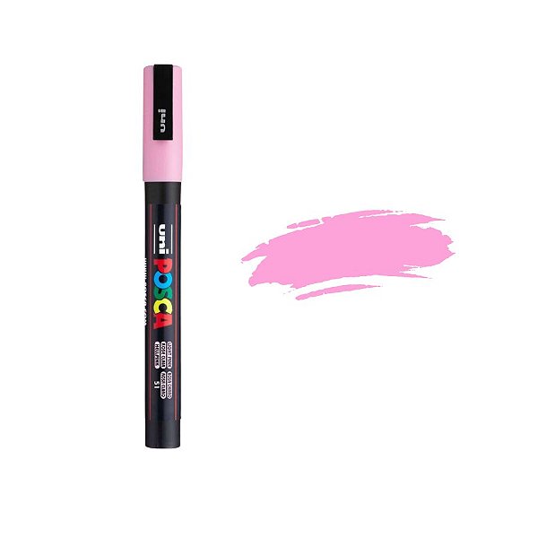 Caneta Posca PC-3M 1,3mm - Rosa Claro - 1 unidade - Posca - Rizzo