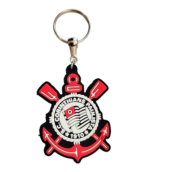 Chaveiro Emborrachado - Corinthians - 5x6cm - 1 unidade - Rizzo