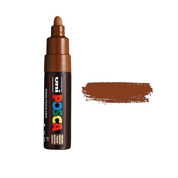 Caneta Posca PC-7M 5.5mm - Marrom - 1 unidade - Posca - Rizzo