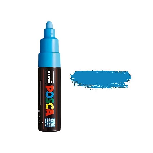 Caneta Posca PC-7M 5.5mm - Azul Claro - 1 unidade - Posca - Rizzo