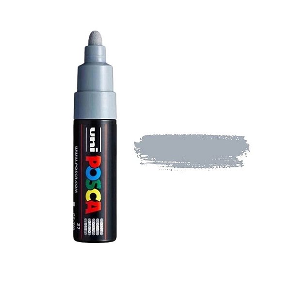 Caneta Posca PC-7M 5.5mm - Cinza - 1 unidade - Posca - Rizzo