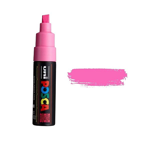 Caneta Posca PC-8K 8.0mm - Rosa Fluorescente - 1 unidade - Posca - Rizzo