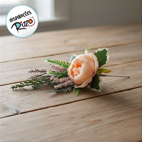 Flor Decorativa Artificial - Rosa - 33cm - 1 unidade - Cromus - Rizzo