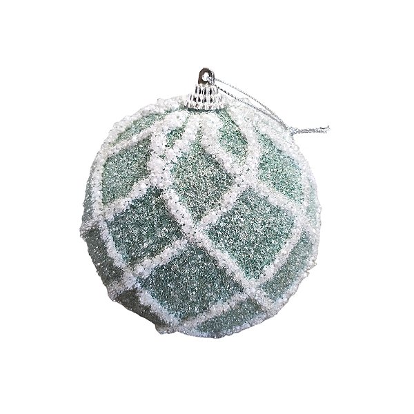 Bola De Natal - Verde Claro - 10cm - 4 unidades - Cromus - Rizzo