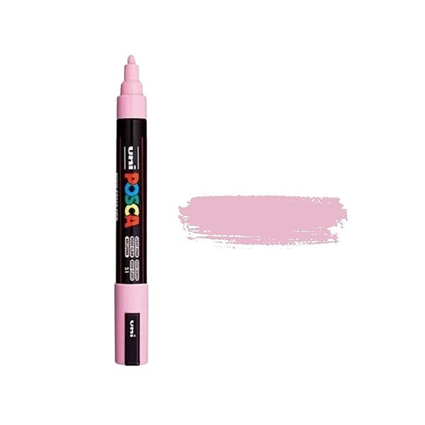 Caneta Posca PC-5M 2.5mm - Rosa Claro - 1 unidade - Posca - Rizzo