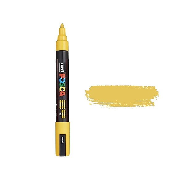 Caneta Posca PC-5M 2.5mm - Amarelo Ocre - 1 unidade - Posca - Rizzo