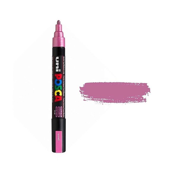 Caneta Posca PC-5M 2.5mm - Rosa Metálico - 1 unidade - Posca - Rizzo