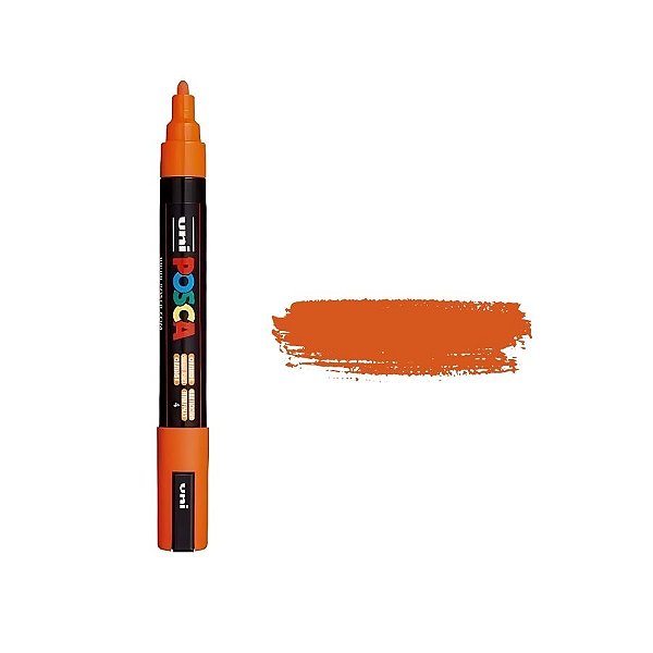 Caneta Posca PC-5M 2.5mm - Laranja Fourescente - 1 unidade - Posca - Rizzo
