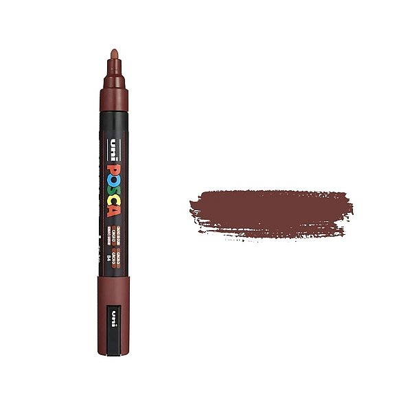 Caneta Posca PC-5M 2.5mm - Marrom Cacau - 1 unidade - Posca - Rizzo