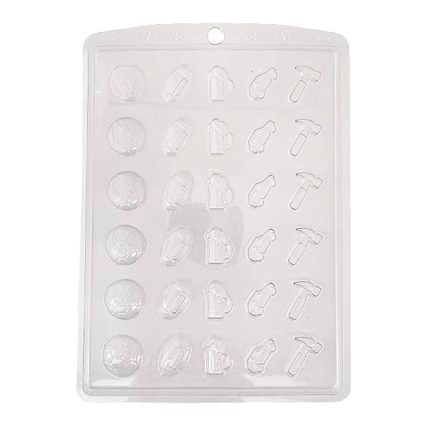 Forma de Acetato Aplique Masculino - Ref.1220 - 2cm - 1 unidade - Crystal - Rizzo