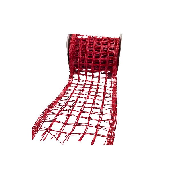 Fita Decorativa  - Tela Rústica Vermelha - 12cmx5m - 1 unidade - Rizzo