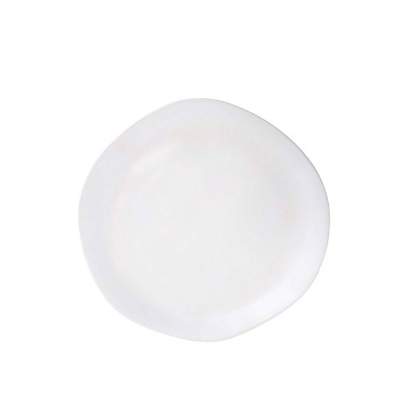 Prato Cerâmica Premium Sobremesa - Branco Mate - 20cm - 1 unidade - Rizzo