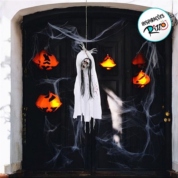 Enfeite Decorativo Halloween - Caveira Lauren - 90cm - 1 unidade - Cromus - Rizzo