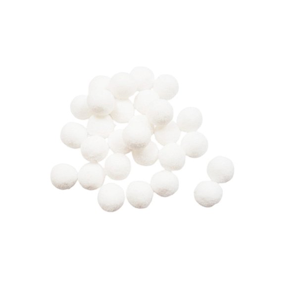 Pompom Decorativo Branco - 16mm - 25 unidades - Rizzo