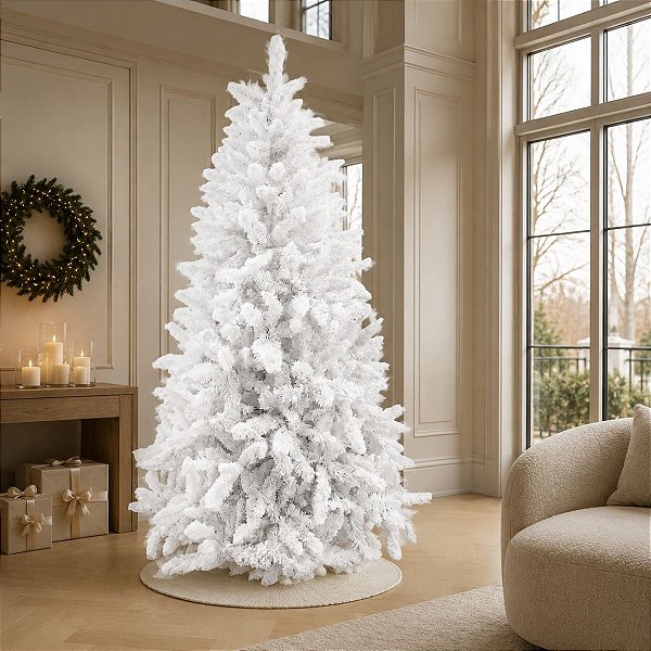 Árvore de Natal Modelo Flor de Sal - 1410 Galhos - 2,40m - Ref. RZO341 - 1 unidade - Rizzo