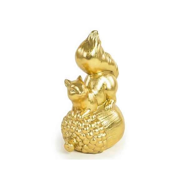 Enfeite De Natal Em Cerâmica - Esquilo Decorativo - 12cm - 1 unidade - Cromus - Rizzo