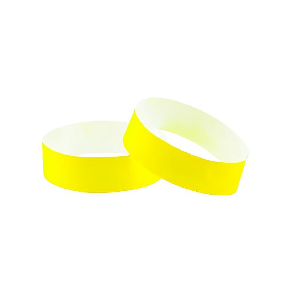 Pulseira de Identificação Para Eventos - Amarelo Neon - 1,9x25cm  - 50 unidades - Rizzo