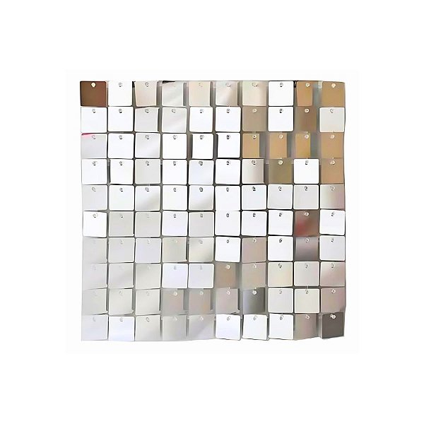 Painel Metalizado Shimmer Wall Prata - 30x30cm - 1 unidade - Rizzo