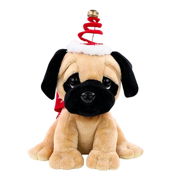 Pelúcia Cachorro com Guizo, Som e Movimento - 30cm - 1 unidade - Cromus - Rizzo