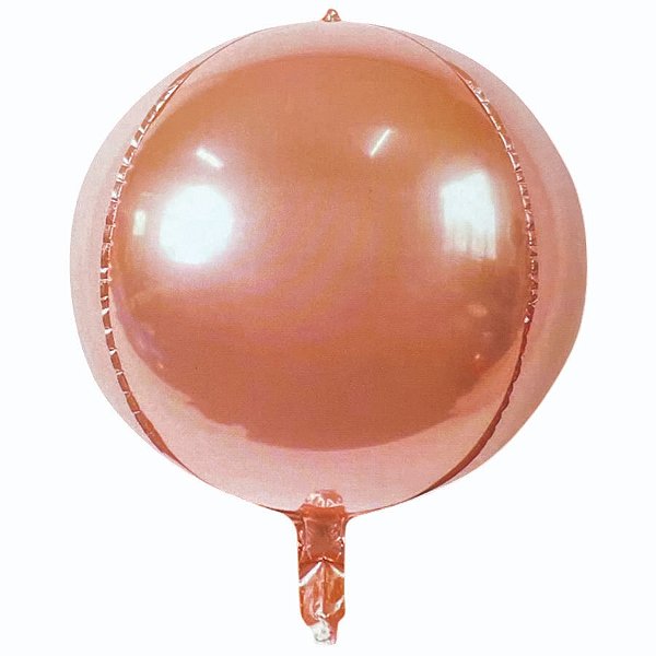 Balão de Festa Metalizado 50"1,25m - Orbz Rose - 1 unidade - Partiufesta - Rizzo