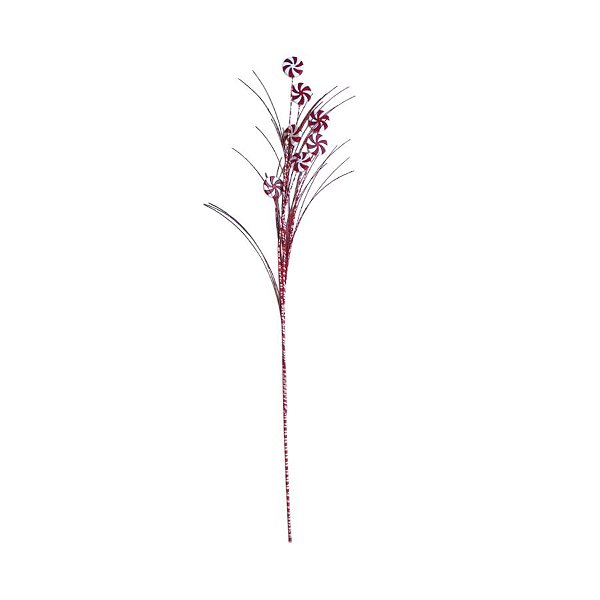 Galho Decorativo - Vermelho e Branco - 78cm - 1 unidade - Rizzo
