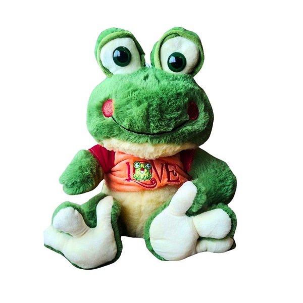 Sapo De Pelúcia Verde - 32cm - 1 unidade - Rizzo - Rizzo