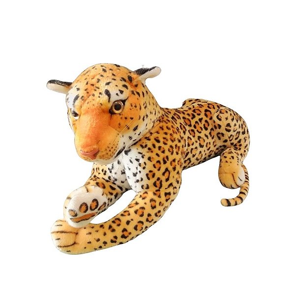 Onça De Pelúcia Realista - 47x27cm - 1 unidade - Rizzo - Rizzo
