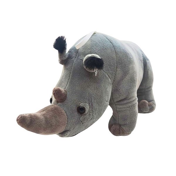 Rinoceronte De Pelúcia Realista - 32x18cm - 1 unidade - Rizzo - Rizzo
