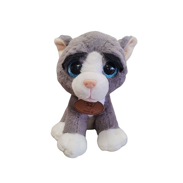 Cachorro De Pelúcia Cinza - 10cm - 1 unidade - Rizzo - Rizzo