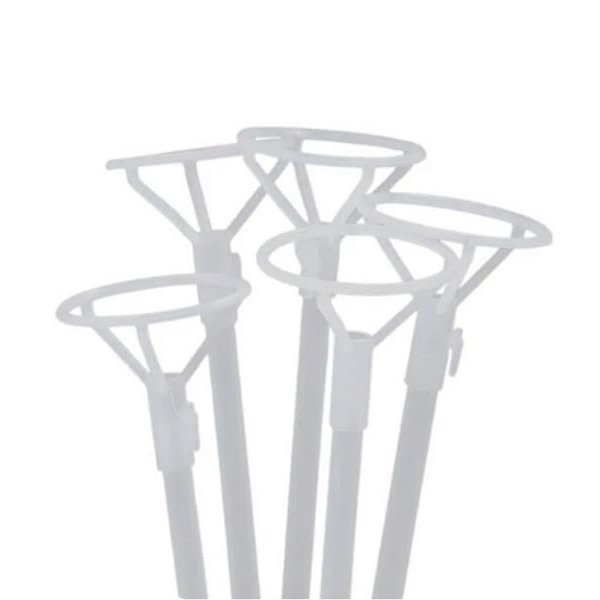 Suporte Para Balões 50cm -  Cristal - 5 unidades - Bonus Inflatores - Rizzo