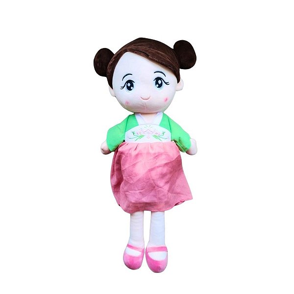 Boneca De Pelúcia Com Kimono - Verde - 56cm - 1 unidade - Rizzo