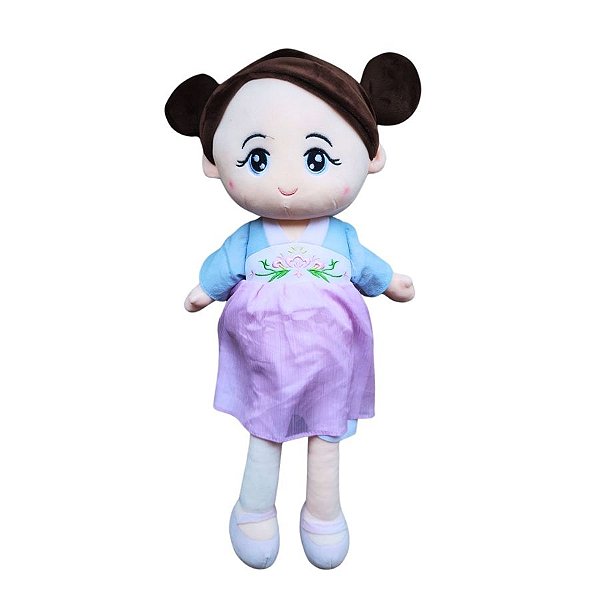 Boneca De Pelúcia Com Kimono - Azul - 56cm - 1 unidade - Rizzo