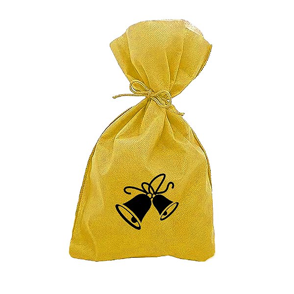 Saco para Surpresas de Natal - Sinos - 13x25cm - 10 unidades - Rizzo