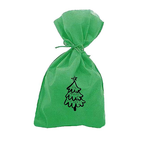 Saco para Surpresas de Natal - Árvore de Natal - 13x25cm - 10 unidades - Rizzo