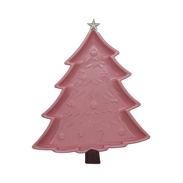 Bandeja Decorativa Premium - Pinheiro Rose - 20x25cm - 1 unidade - Só Boleiras - Rizzo