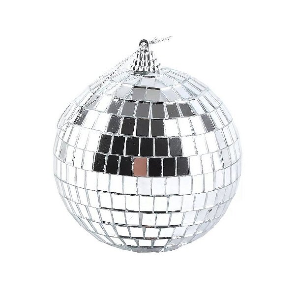 Bola De Natal Espelhada Enfeite Decorativo Globo Disco - 10cm - 1 unidade - Rizzo