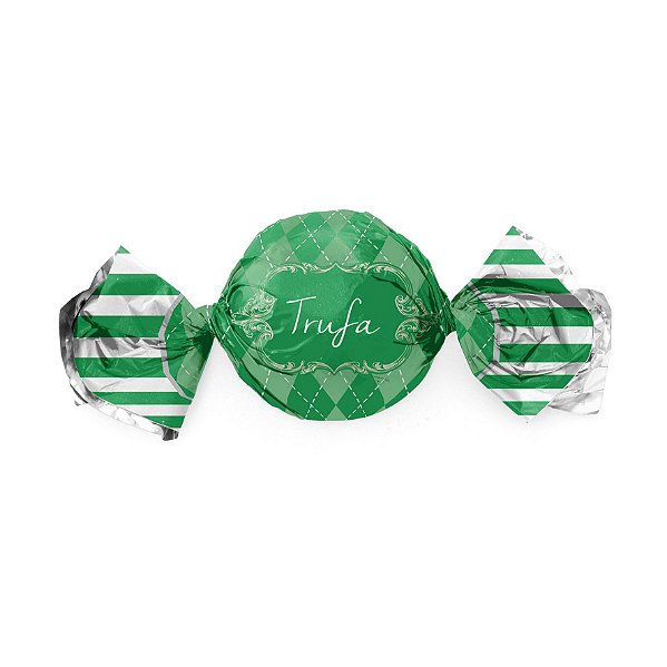 Papel Trufa 15x16cm - Vichy Verde - 100 unidades - Cromus - Rizzo