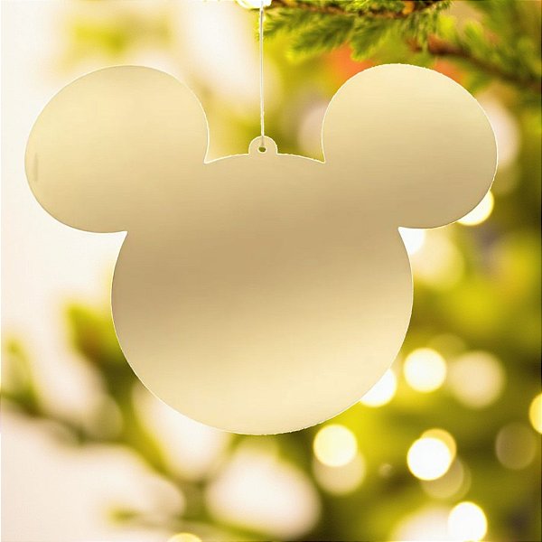 Enfeite Para Pendurar De Natal - Pingente Mickey Ouro - 15cm - Disney Original - 1 unidade - Cromus - Rizzo