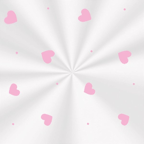 Saco Transparente Decorado Love Rosa - 10x14cm - 100 unidades - Cromus - Rizzo Embalagens