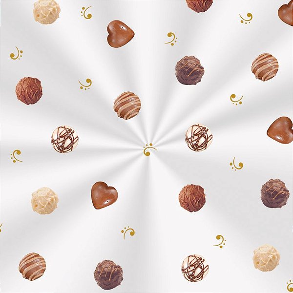 Saco Decorado Bombom - 15x22cm - 100 unidades - Cromus - Rizzo Embalagens