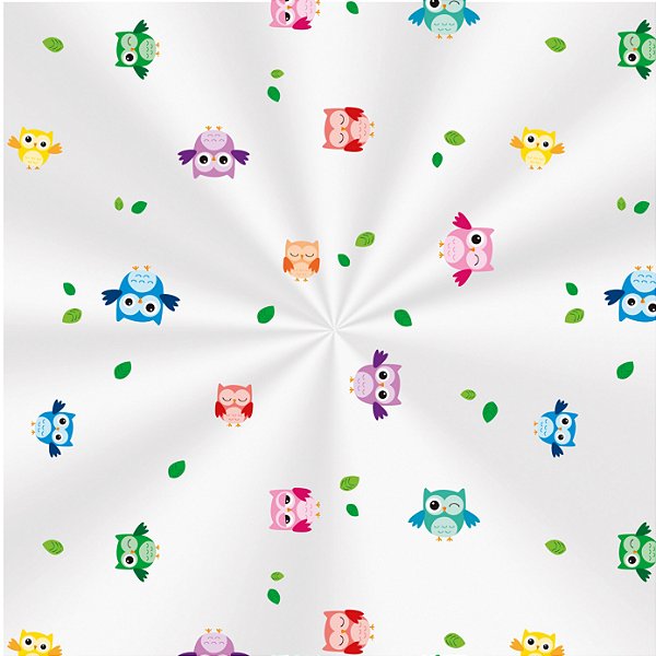 Saco Decorado Corujinhas - 25x37cm - 100 unidades - Cromus - Rizzo Embalagens