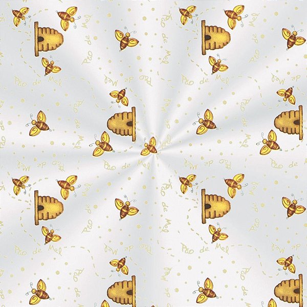 Saco Decorado Doce Mel - 30x44cm - 100 unidades - Cromus - Rizzo Embalagens