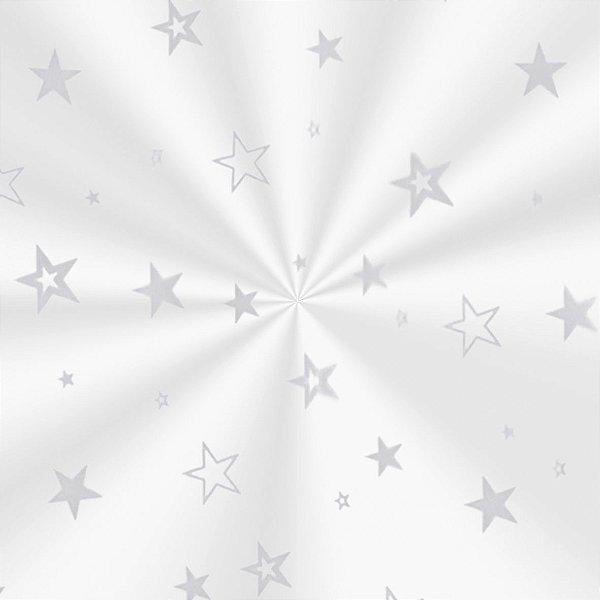 Saco Transparente Decorado - 30x44cm - Estrela Prata - 100 unidades - Cromus - Rizzo Embalagens