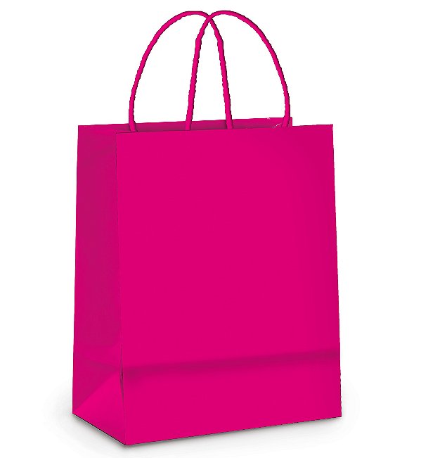 Sacola de Papel GG Pink - 39x32x16cm - 10 unidades - Cromus - Rizzo Embalagens