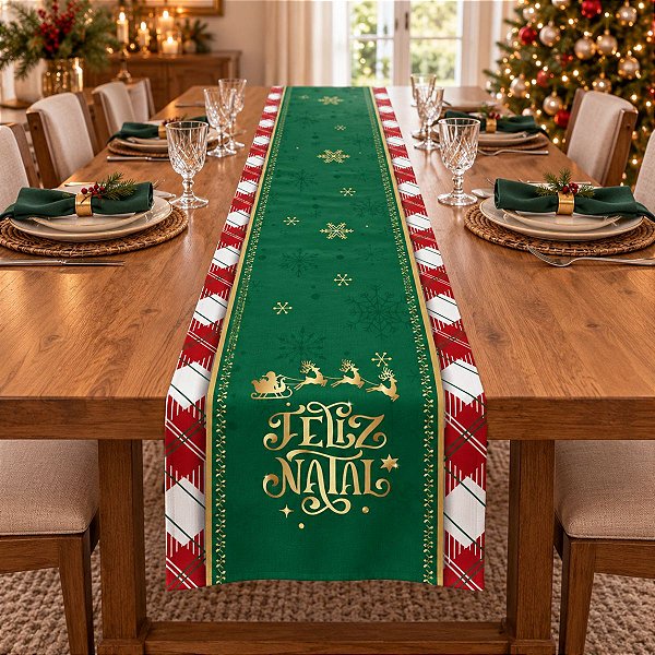 Trilho de Mesa - Natal Verde - 40x200cm - 1 unidade - Regina - Rizzo