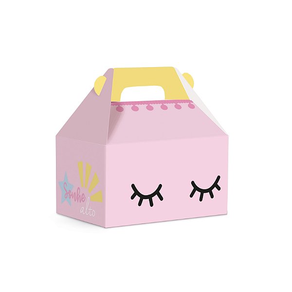 Caixa Maleta Kids Festa Pedacinho Do Céu Rosa 12X8X12cm - 10 unidades - Cromus - Rizzo Festas